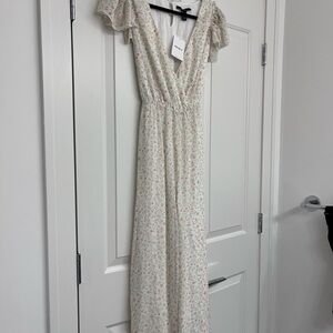 Forever 21 Floral V-Neck Jumpsuit